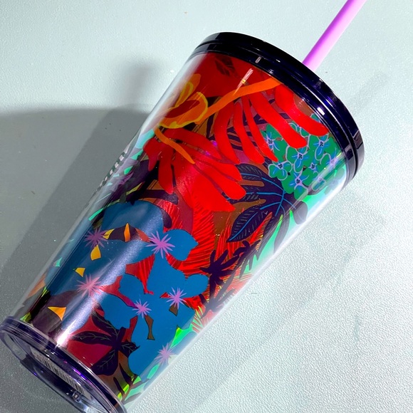SALE‼️NEW✨Starbucks 2022 Summer🌴Tropical Floral Forest Dreamscape Grande Tumblr - Picture 6 of 9